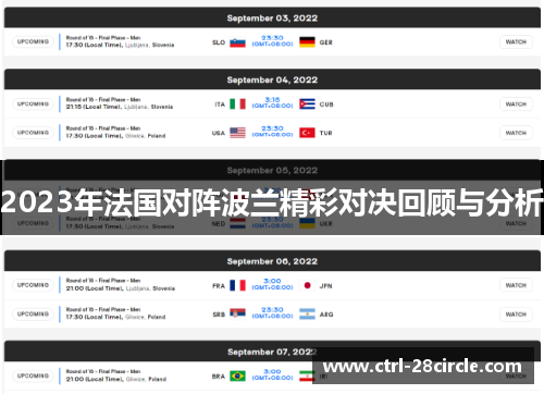 2023年法国对阵波兰精彩对决回顾与分析 2023年法国对阵波兰精彩对决回顾与分析